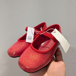 GAP Red Glitter Baby Shoes
